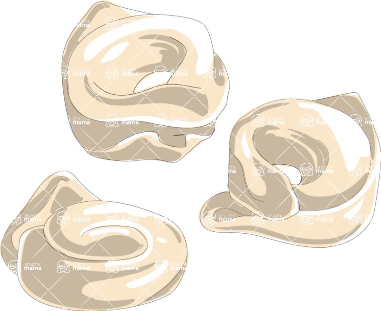 Italy Themed Graphic Collection - Tortellini Illustration